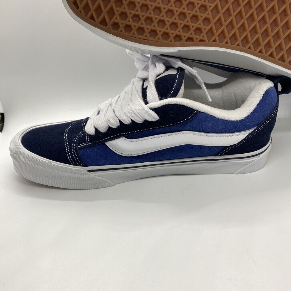 NWOT Vans Knu Skool Skate Sneakers Navy/True White VN0009QCNWD 721356 M8 W9.5 - Picture 9 of 11